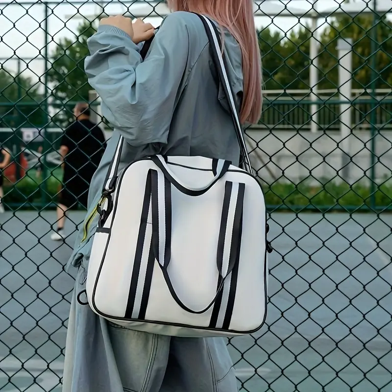 Large Capacity Heavy-Duty Nylon Multi-Sport Racket Bag with Padded Compartments & Top Carry Handle - / Diagonal Cross Pickleball, Tennis, Badminton Racquet - Durable Sports Equipment Duffle for Travel, Gym, Outdoor Activities, Gym Storage