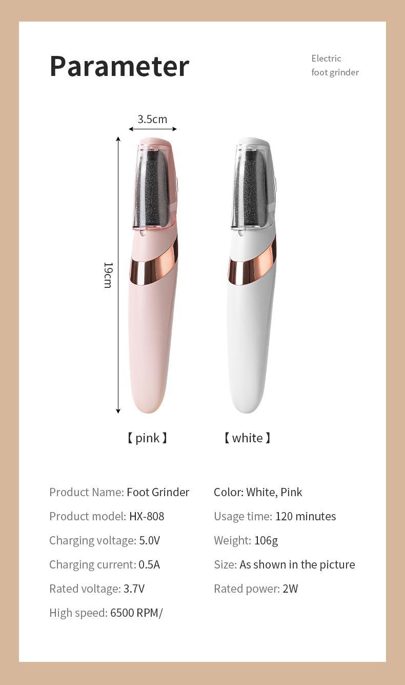 Electric Foot Grinding Stone - Digital Foot Grinder, Rechargeable, Exfoliating Tool for Calluses, Home & Nail Salons Use, Perfect Gift