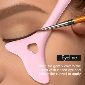 1 PC Reusable Silicone Eyeliner Stencil, Makeup Stencil Eye Makeup Aid Tool Mascara Shield Applicator, Lipstick Stencil, Makeup Accessories,makeup tools