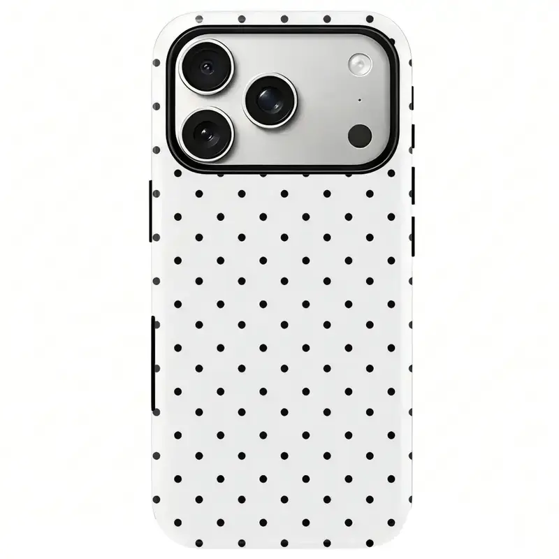 Polka Dot Print Phone Case Heavy Duty Shockproof 2 in 1 Protective Shell for iPhone 17 16 15 14 13 12 11 Pro Max Series Minimalist Fashion Holiday Gift Cover Cute Phone Accessories,Animal Design phone screen protectors