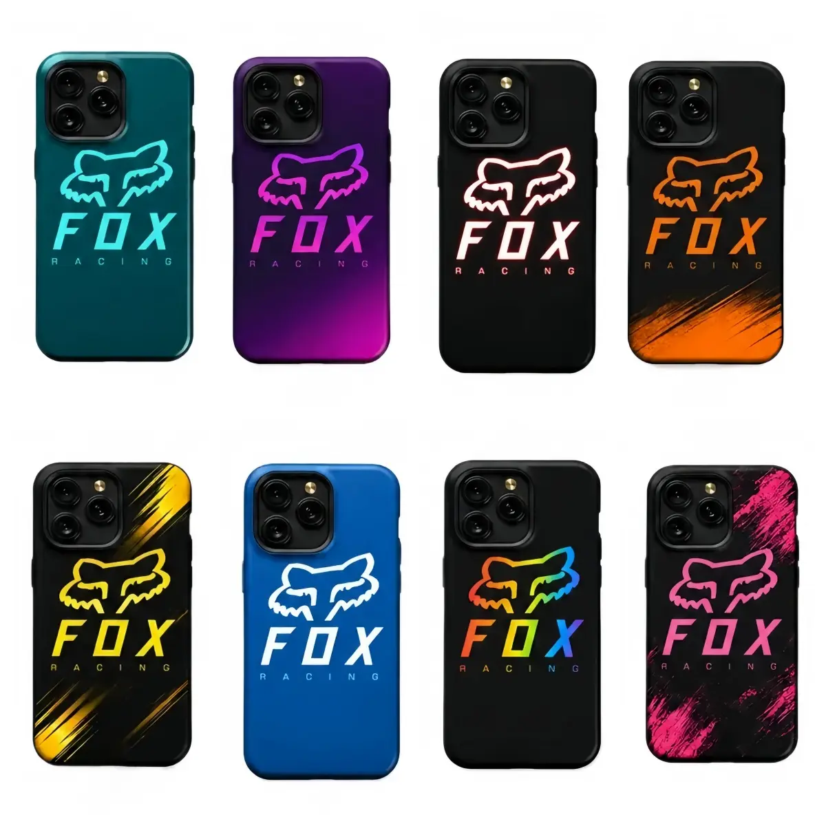 F-Fox Racing Motocross-Style Phone Case — Compatible with iPhone 11–17 Pro Max/Plus Series and Samsung Galaxy S23–S25 Series
