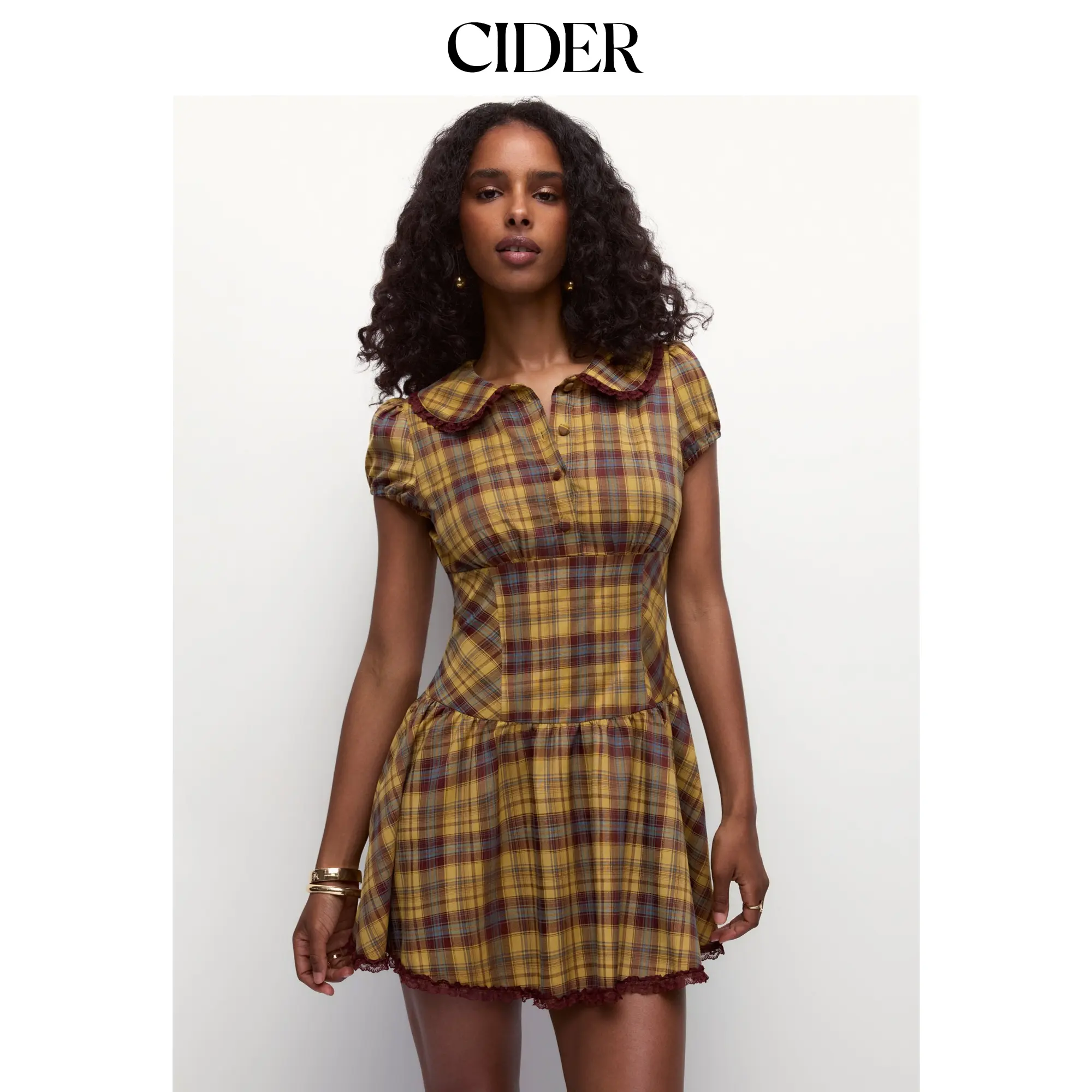 Cider New Rules Peter Pan Plaid Dress