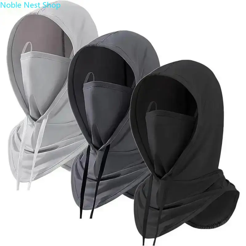 3 Pack Hooded Balaclava Ski Masks, Lightweight Breathable Cooling Face Cover UV Protection for Riding