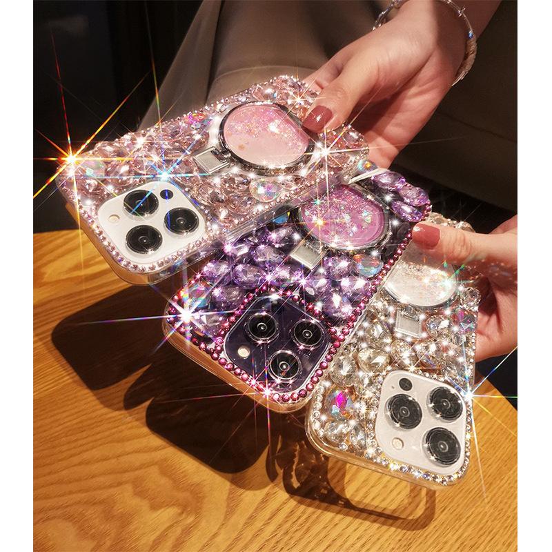 iPhone17ProMax/AIR/Pro cases,Luxury full diamond iphone case, mobile phone bracelet ladies, girls rhinestone perfume bottle buckle, For iphone 16/15/14/13/12/11 Pro Max Plus