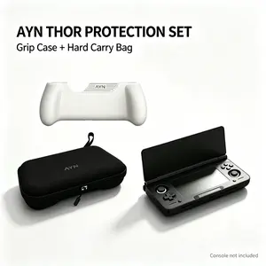 Thor Foldable Handheld Game Console Accessories Set, Tpu Grip, Tempered Screen Protector, Hard Case, Clear Shell, Lanyard, Storage Bag
