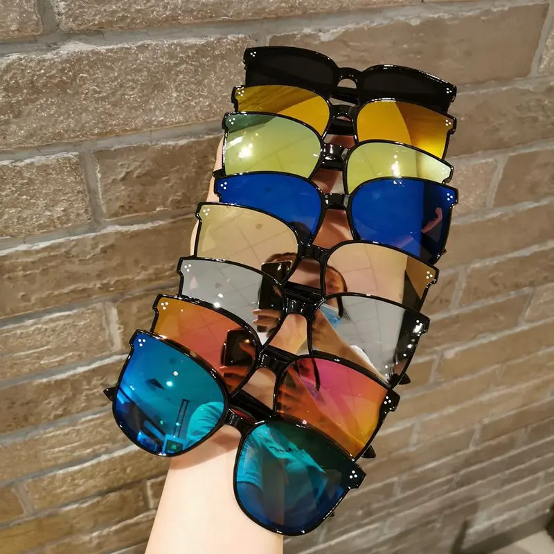 Children Sunglasses With Three Dots Decorative Frame, Clear UV Block Lenses Outdoor Eyewear For Daily Kids Outdoor Activities