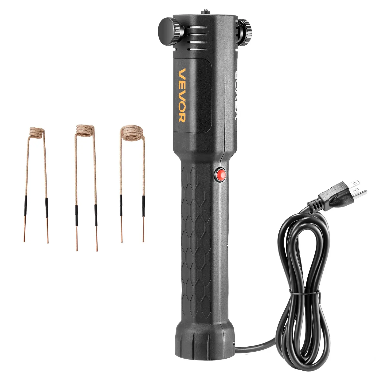 VEVOR Purple Copper Induction Heater Kit with Textured Grip, 1100W Power 110V Handheld Nut Buster Tool, 3 Coils Magnetic Mini Heating Machine for Rusted Bolts, Car Garage Repairing Tools