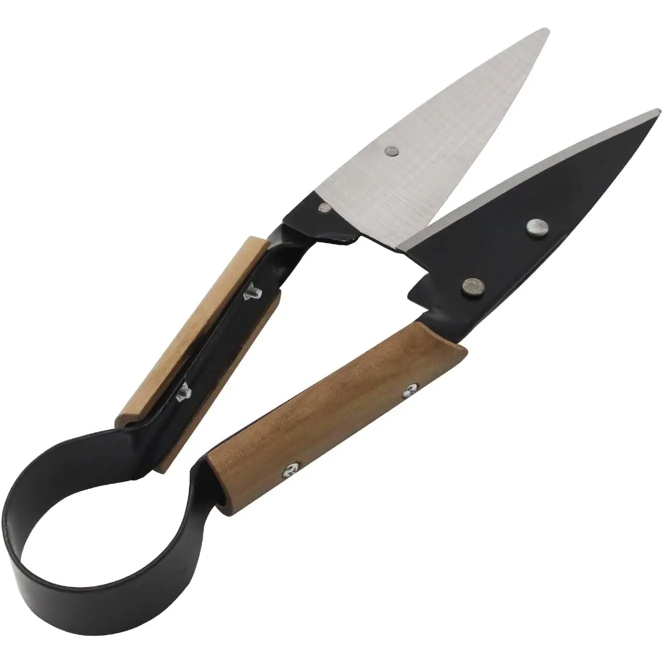 6.1-inch Carbon Steel Blade Classic Hand Shears for Sheep Shearing, Scissors for Alpaca Pet Horse Dog with Wooden Handle