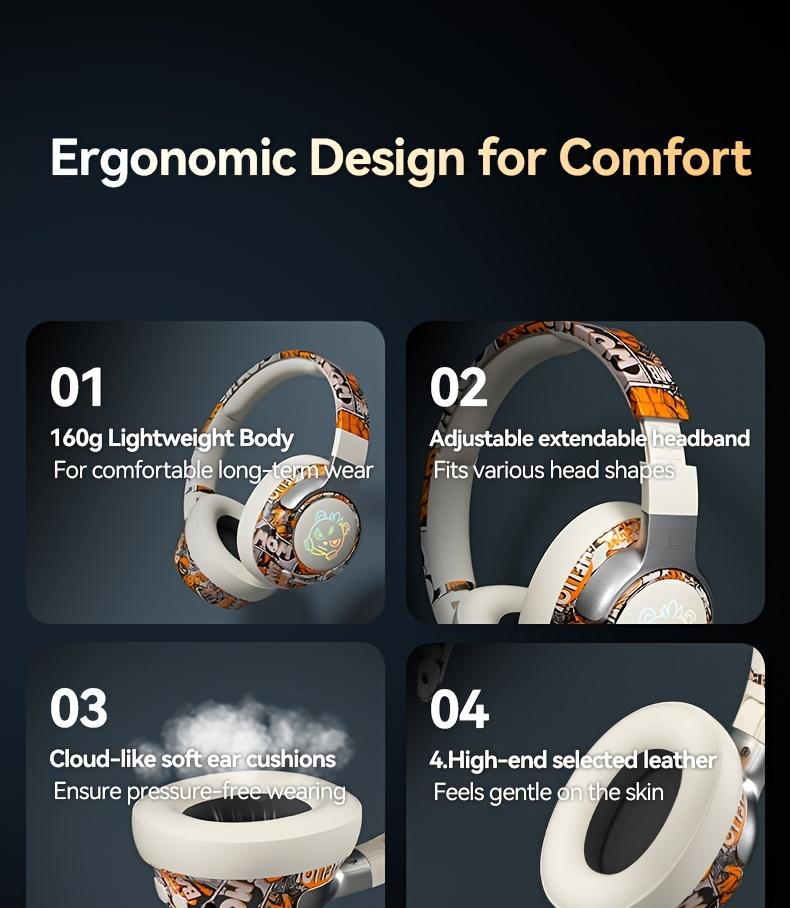 Wireless Headphone,Foldable Bluetooth Headphones Over Ear Wireless Headset for Gaming, Phones, Computers, Electronics AudioHeadphone Arrived before Christmas Wireless 5.3 Gaming Headphones