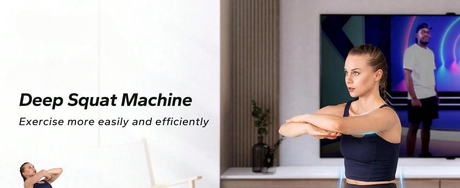 Deep Squat Machine, Adjustable Glutes Trainer Machine, Core Leg Push Up Workout Machine For Home Gym Strength Training Equipment