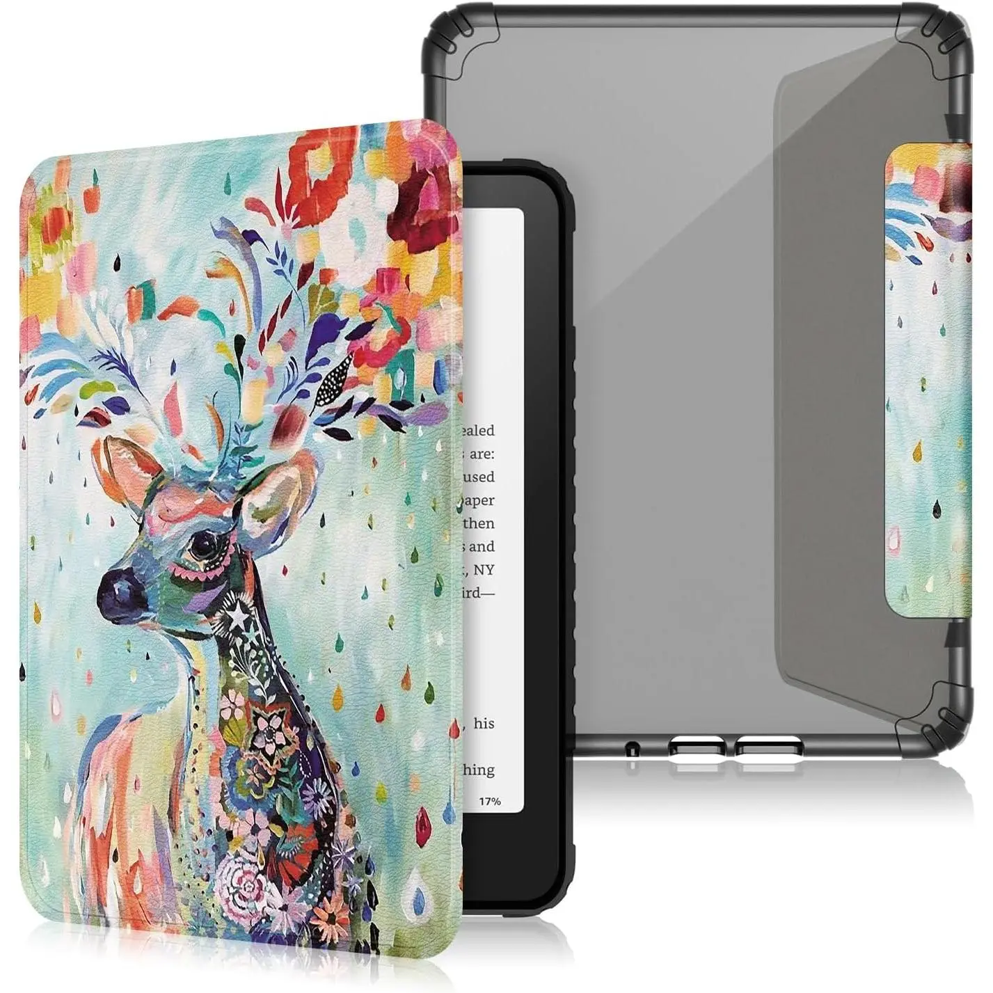 Compatible with 7" - Kindle Paperwhite 12th Generation case 2024 & Kindle Colorsoft Signature Edition (2024 Release) Clear Soft TPU  Cover with Auto Wake/Sleep,