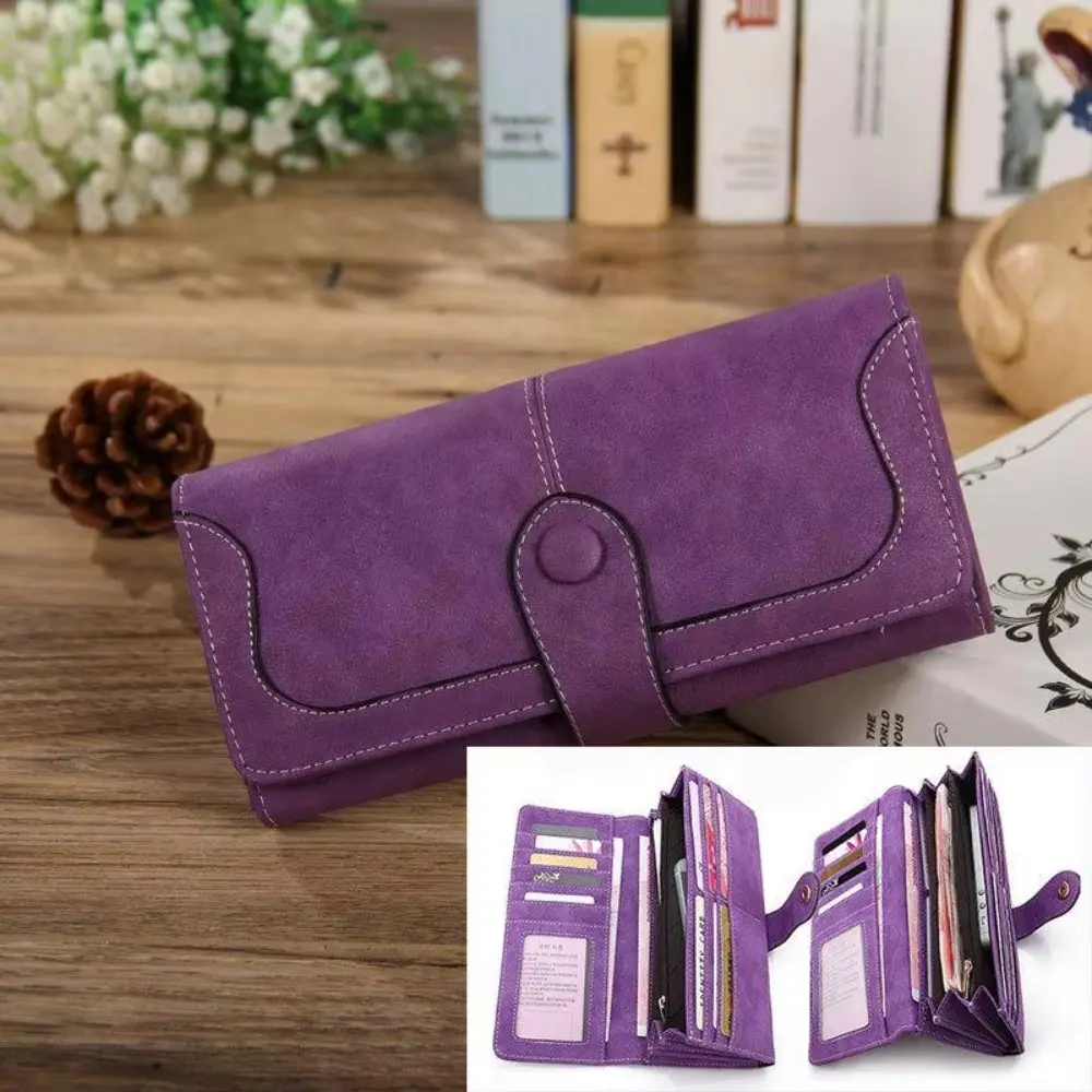 Women's Minimalist Faux Nubuck Zip Up Clutch Wallet - Anti-Theft RFID Blocking, Scratchproof, Lightweight, Decluttered, Multi-Compartment, High-Capacity, Card Holder, Hangable, Cold Washable, Business Use (Wallets for Women, All Over Print)