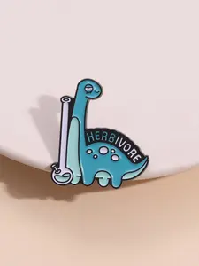 Cute Cartoon Dinosaur Design Brooch Clip, Fashion Letter Sprint Brooch for Party, Daily Clothing Decor, Trendy All-match & Exquisite Brooch for Birthday Gift, Men Accessories, Alloy Brooch Pin