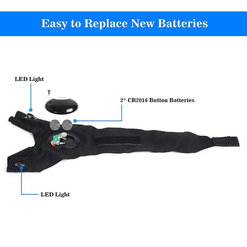 LED Flashlight Gloves, 1 Pair Fishing Flashlight Gloves for Men, Gloves with Lights for Camping Fishing Repairing, Valentine's Day Gift, Fathers Day Gift