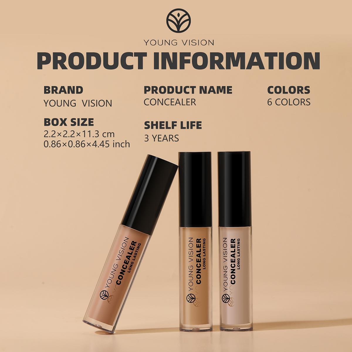 Long Lasting & Waterproof Concealer Stick, 1 Count Natural & Lightweight Makeup Concealer, Full Coverage, All Day Coverage Flawless Complexion Highlighting Liquid Concealer for Daily Makeup