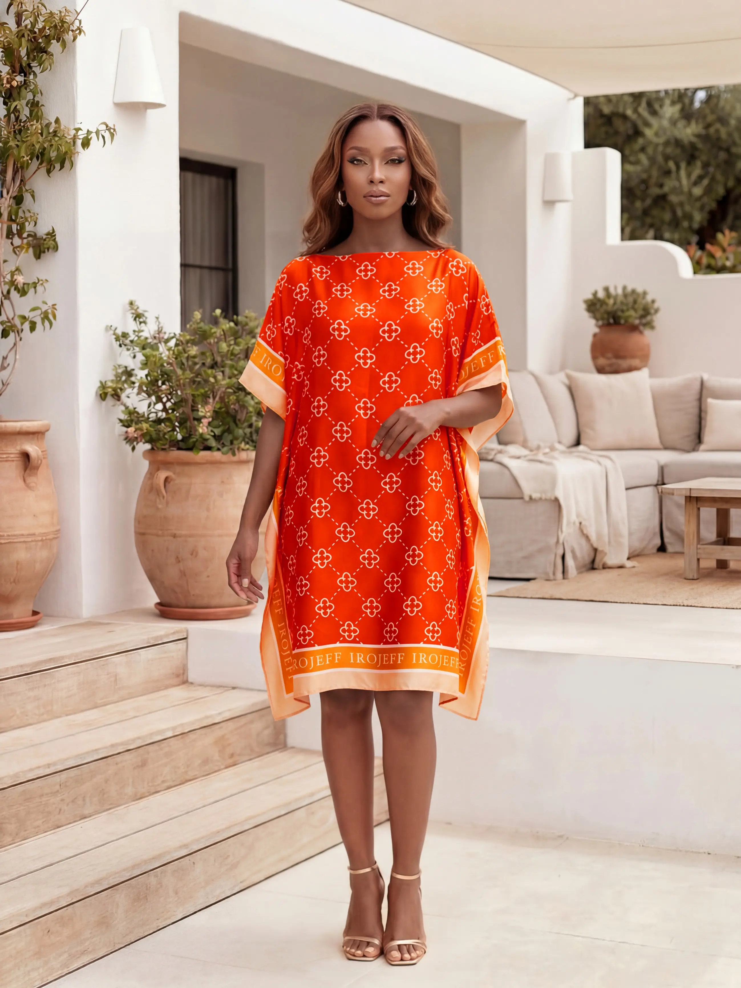 Women's Fashion Shawl, Beach Cover-Up, Swimsuit Cover Up, Loose Breathable, Geometric Print, Elegant Style, All Seasons, Summer Essential