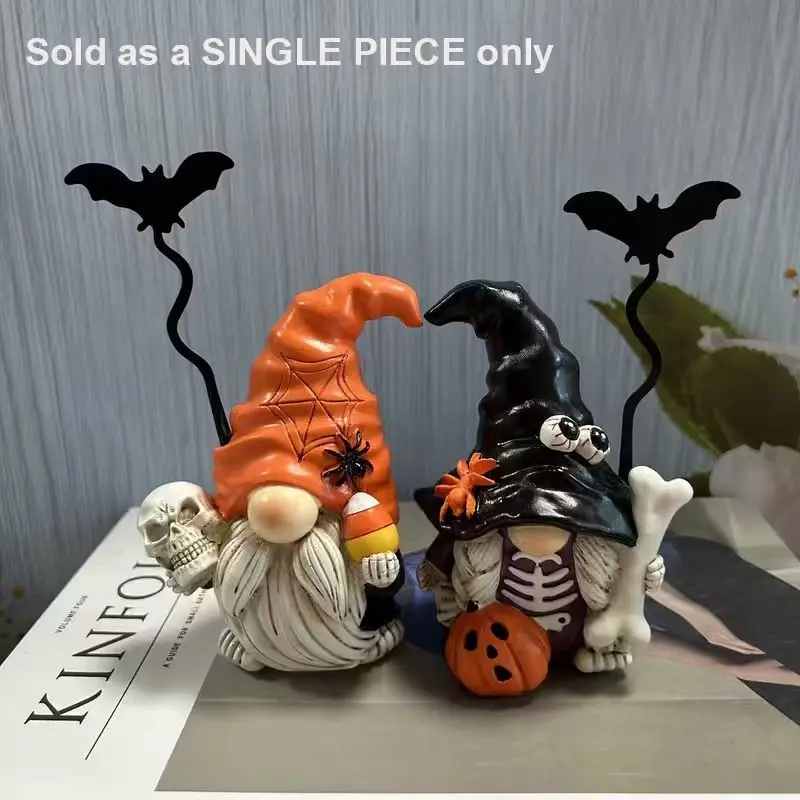 Halloween Decorations: Resin Skull, Witch Boots, Dwarf Elf Pumpkin, Creative Ornaments, Unique Halloween Crafts, Festive Home Décor