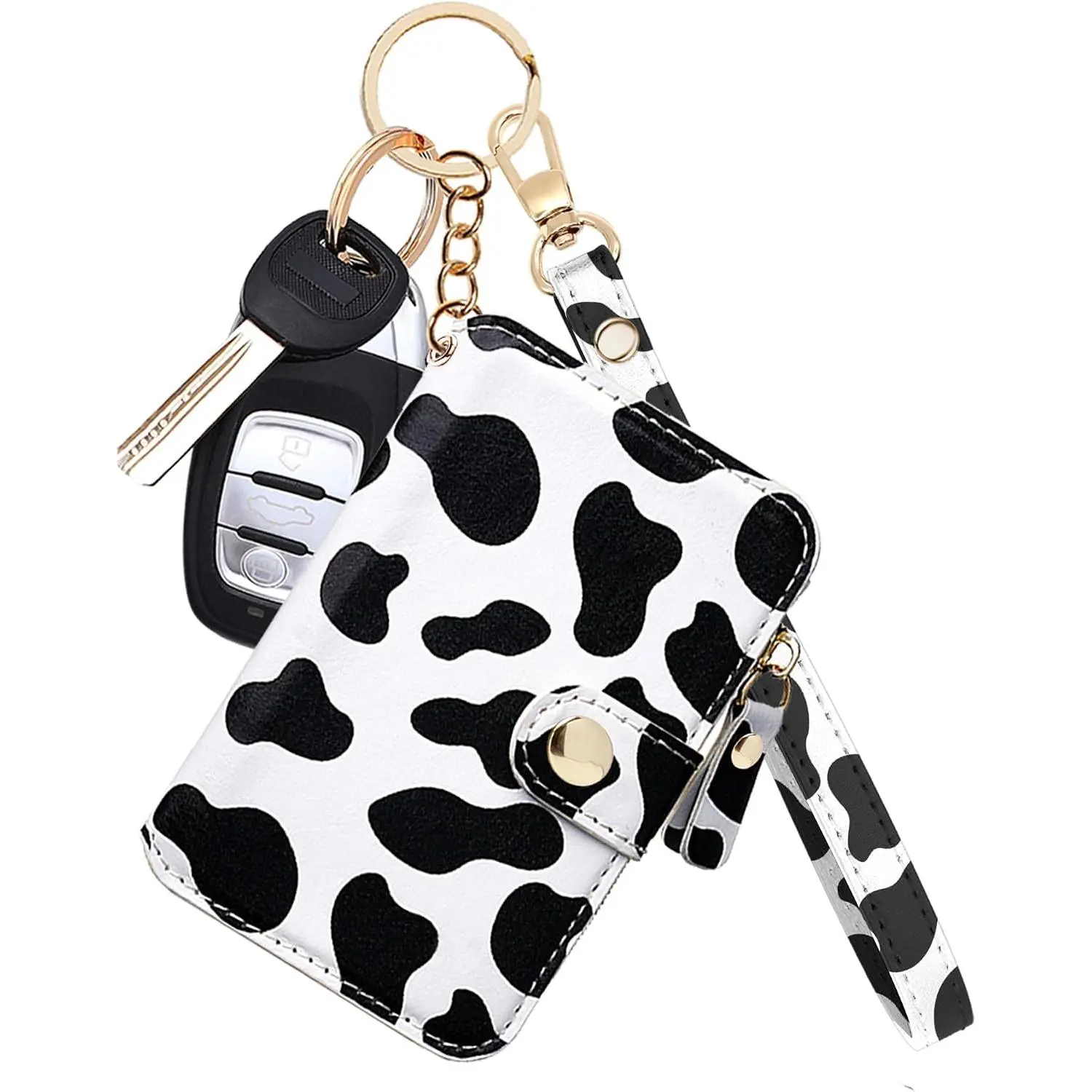 RFID Blocking  Wallet With Leather Wrist Strap |  Wristlet, Womens Card Holder with Zipper  Pocket and ID Window