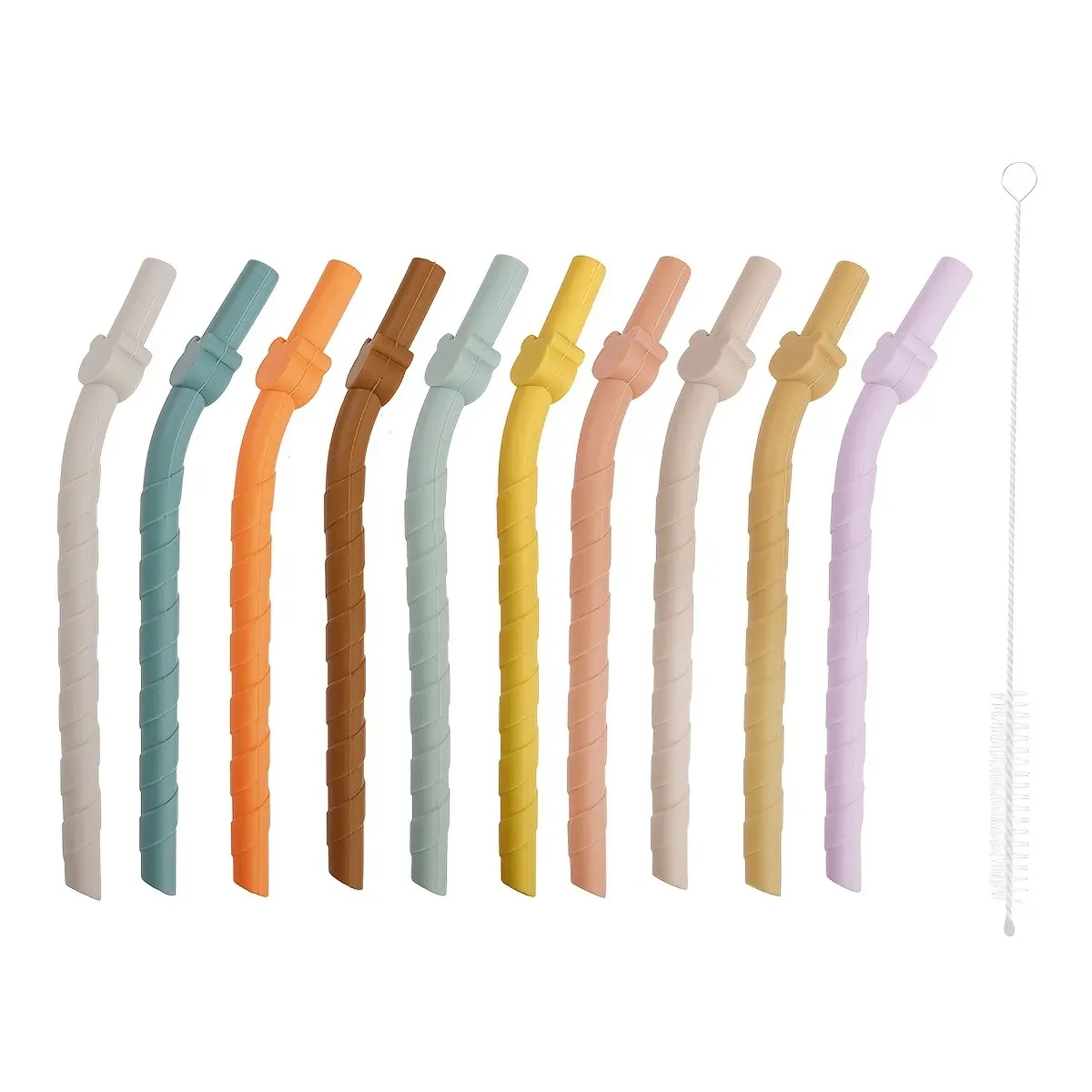 Bendable Silicone Straw, Large Diameter Foldable Soft Straw for Milk Tea and Fruit Juice, Durable and Reusable Drinking Straw, Collapsible Straw