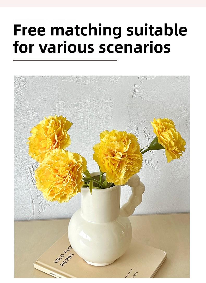 Artificial carnations, fake flowers for Mother's Day, Teacher's Day, room, bedroom, living room decoration, floral ornaments, photo props