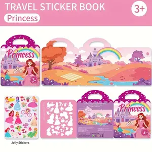 Waterproof Sticker Scene Books Illustrated Activity Book, 1 Piece Multiple Theme Travel Learning Look, Educational Toy for Arts & Crafts