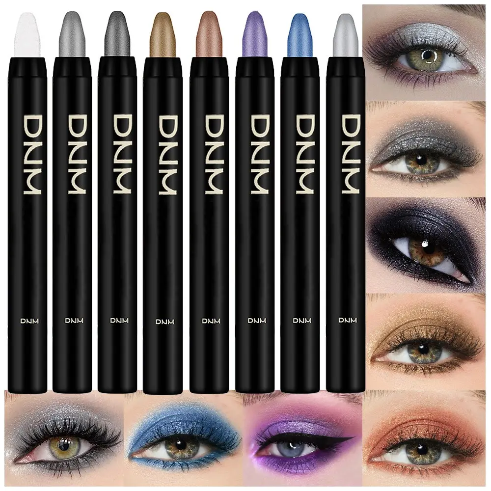 8Pcs Cream Eyeshadow Stick Set, 2 Color Collections Available Shimmer Metallic Eye Shadow Pencils Waterproof Long Lasting Eye Makeup Sticks