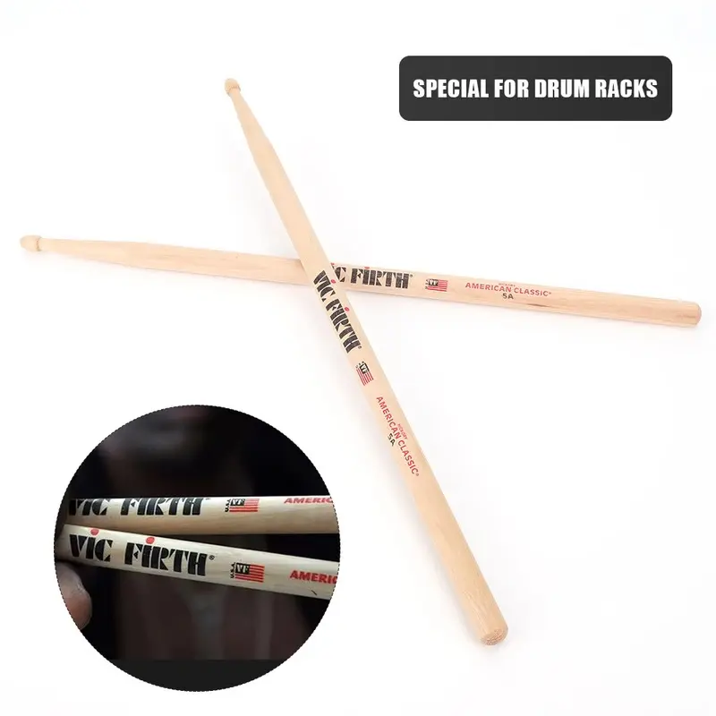 High-Quality 5A American Hickory & Walnut Wood Drumsticks, 2-4pcs Set with 2 Options, Consistent Thickness & Straightness, Excellent Handling, Drum & Percussion Accessories for Acoustic/Electronic Drums