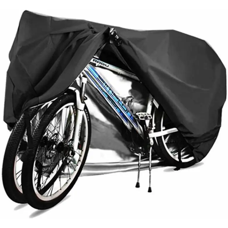 sportsBike Covers for 2 or 3 Bikes, 2XL Size Outdoor Waterproof & Anti-UV Bicycle Covers with Lock Hole for Mountain Road Electric Bikes