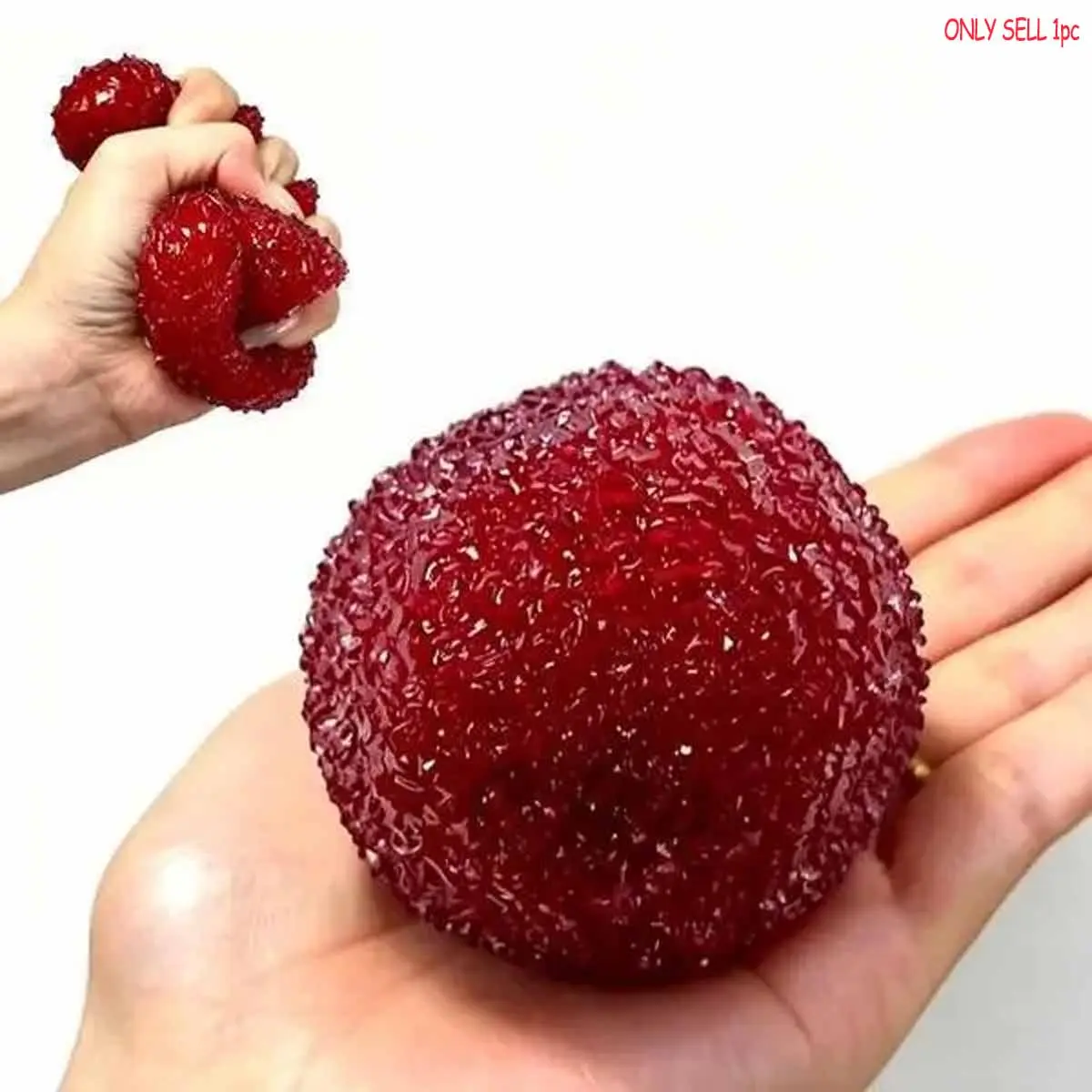 Soft and Sticky Stress Relieving Ball, Stress Relieving Waxberry Pinching Ball Toy, Universal Stress Relieving Ball for Children and Adults, Sensory Fingertip Toy for Relieving Anxiety (Half circle)