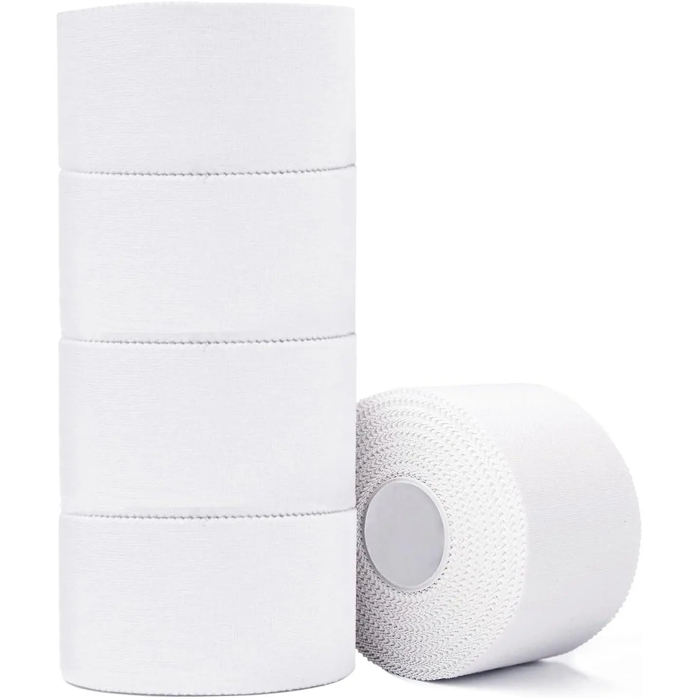 5+3 Packs Cotton/Foam Athletic Tape Rolls - Strong, No Sticky Residue Sports Tape for Wrist, Ankle Joints Injury Support, Ideal for Gymnastics, Boxing, Residue-Free
