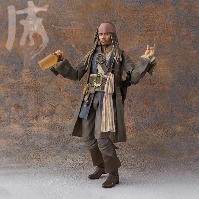 Johnny Depp Captain Jack Sparrow Figurine, Jointed Action Figure Model, Collectible Display Piece, Unisex Decorative Item
