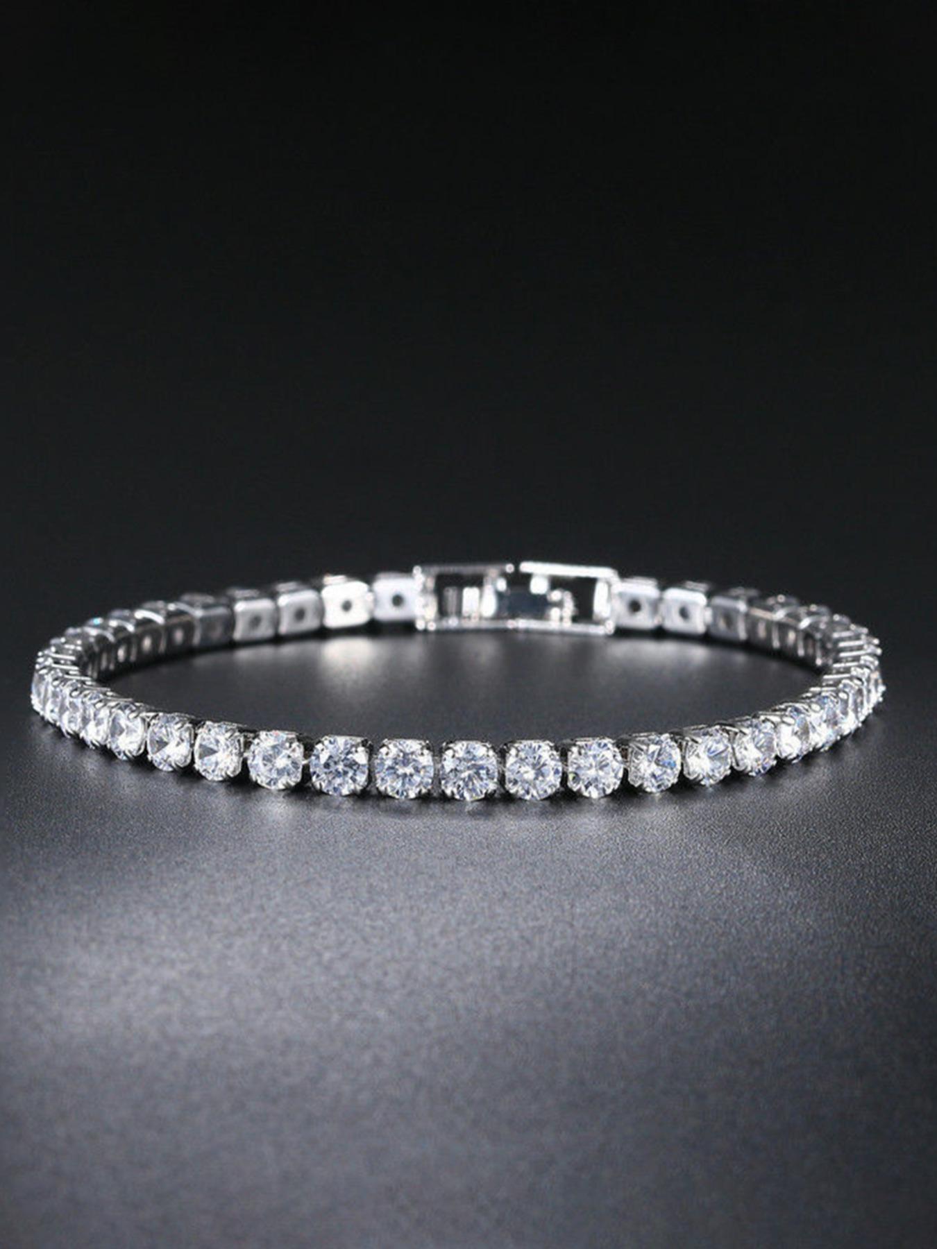 2024 Summer Rhinestone Decorated Trendy Bangle, Rhinestone Bracelet, Elegant Fashion Accessories for Women & Men Daily Wear, Minimalist Aesthetic Jewelry Gift 2024 Summer Rhinestone Decorated Trendy Bangle, Rhinestone Bracelet, Elegant Fashion Accessories for Women & Men Daily Wear, Minimalist Aesthetic Jewelry Gift