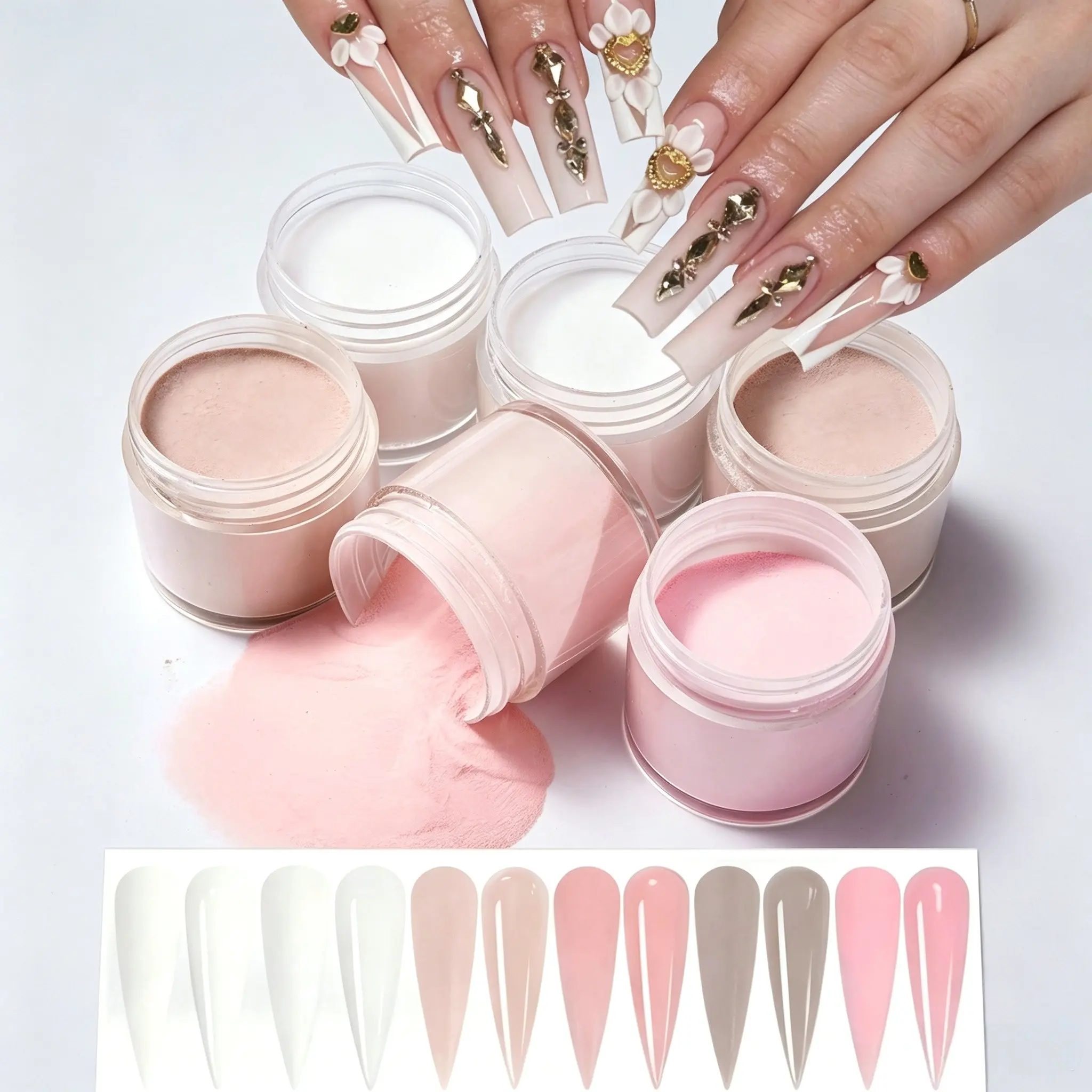 High Gloss Acrylic Nail Powder 6-Color Set