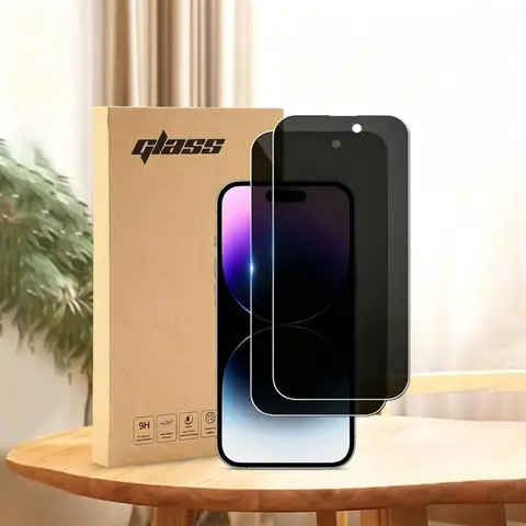 2-Pack Privacy Tempered Glass Screen Protector for iPhone 17 Pro Max/17Pro/17/16/15/14/13 Max Plus/16e - 9H Hardness, Shatterproof, Case-Friendly, Bubble-Free, Glare-Reducing HD Black Filter, Smartphone Accessories for Handheld Devices Protection
