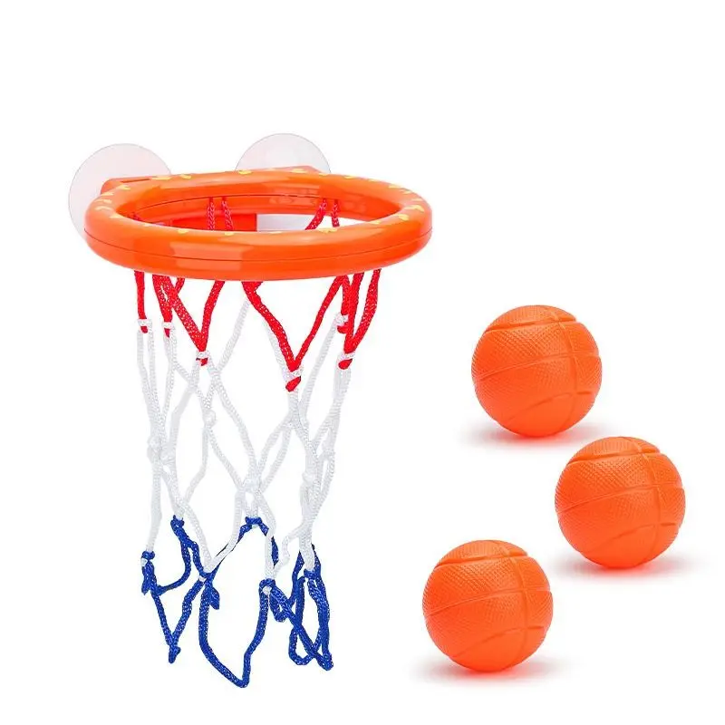Bath Toys - Bathtub Basketball Hoop Kids Toddlers, Bath Toys Shower Toys, Suction Cup Basketball Hoop & 3 Soft Balls Set Boys Girls, Birthday Gifts, Play, Child Interaction Bathroom Toy