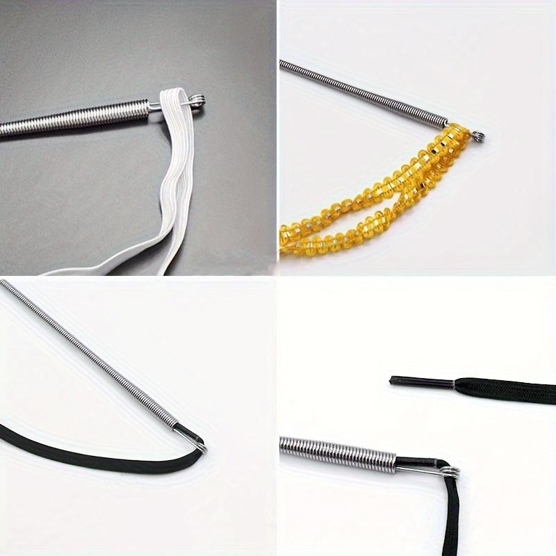 Flexible Rope Threading Tool, 5 Counts Multifunctional Spring Drawstring Threader for Clothing, Elastic and Lace Weaving Assistant Tool, Sewing Supplies Crafts