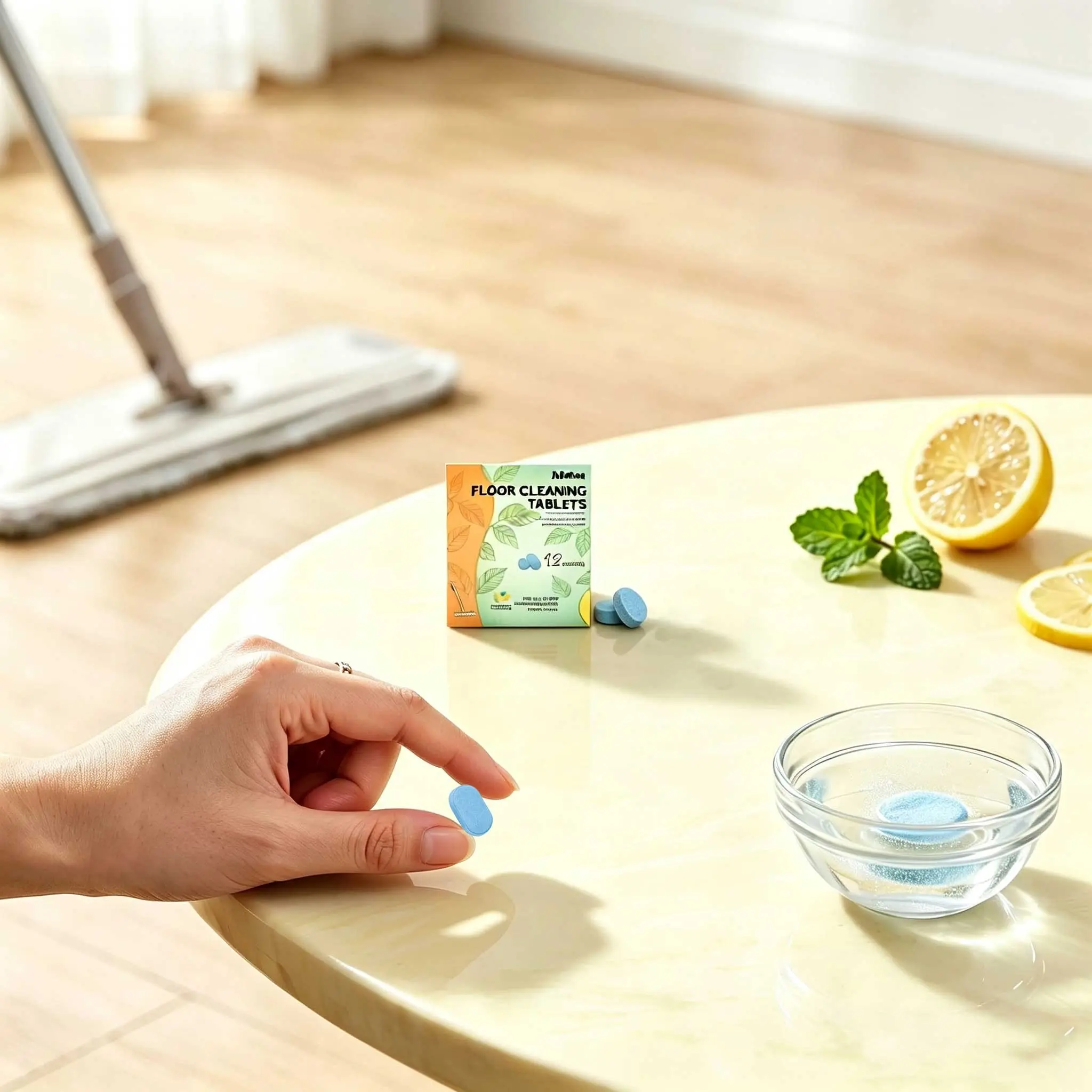 Jakehoe Floor Cleaning Tablets, Cleaning Products, Fast Dissolving Stain Remover, Antibacterial Deodorant, Gentle on Floors, Easy to Use, Tile Hardwood Floor Cleaner