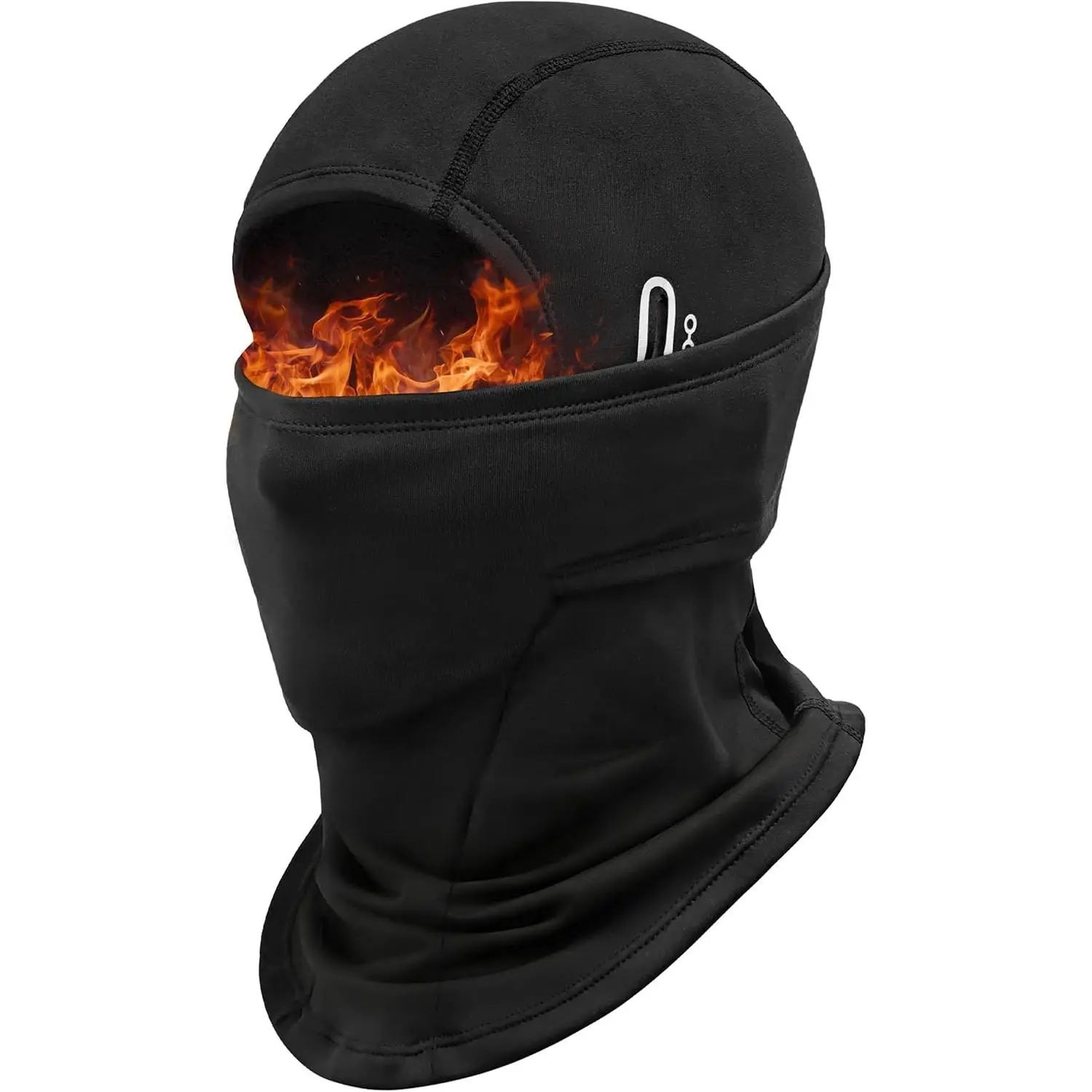 Ski Mask, Balaclava Face Mask with Movable Deisgn Shiesty Mask for Men Women for Winter Skiing Outdoor Work Cold Weather Black