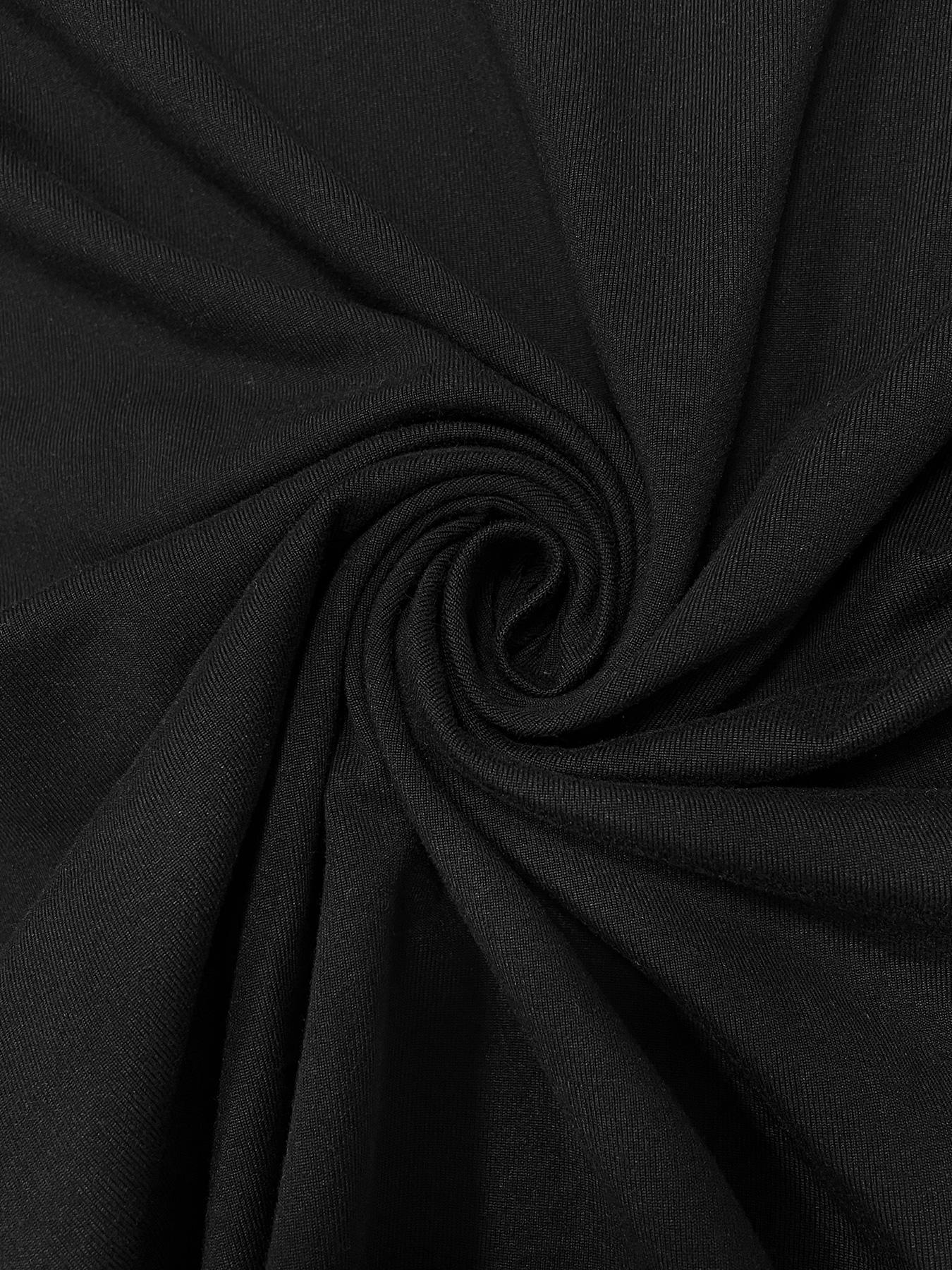 Women's Plain Square Neck Bodycon Dress, Chic Elegant Fit Style Casual Short Sleeve Long Dress for Summer, Ladies Clothes for Daily Wear