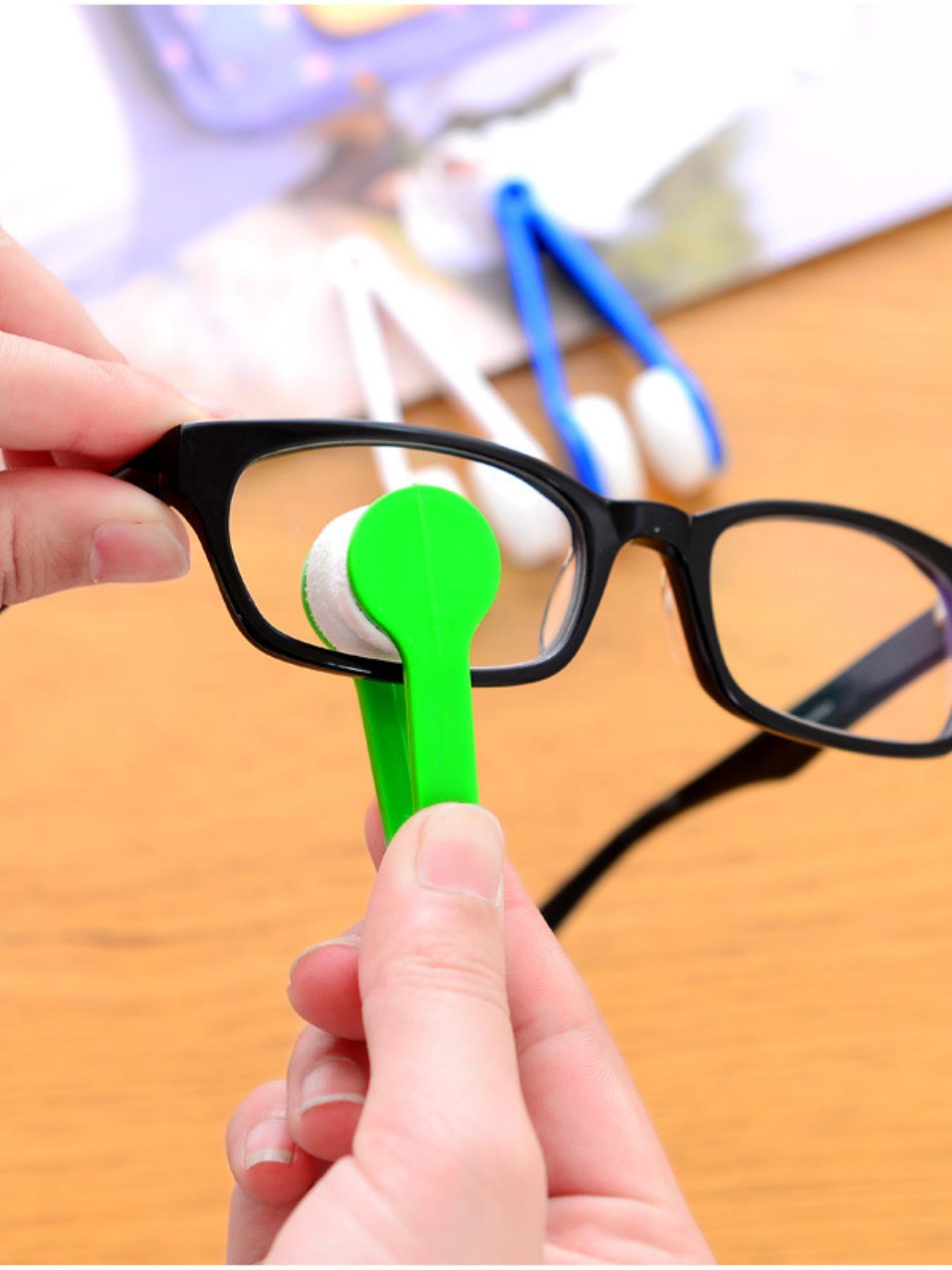 Portable Mini Glasses Cleaner for Sunglasses & Glasses, Multifunctional Soft Double-sided Glasses Cleaning Tool, Glasses Cleaning Accessories Set for Home & Travel
