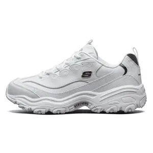 Skechers D'LITES 1.0 Panda Sneakers – Men’s White Fashion Casual Shoes with Thick Sole and Height-Increasing Design Verifiable, with credentials and supporting global authentication