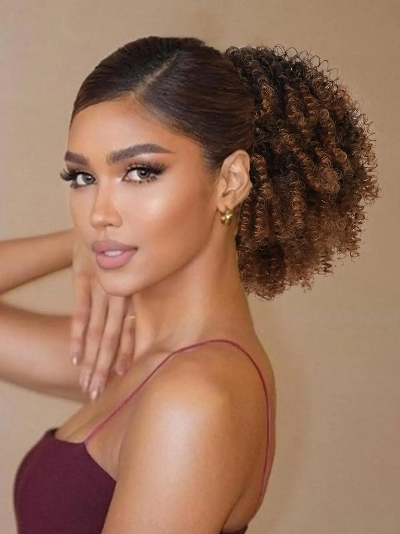 Drawstring Ponytail for Women, 10 Inch Afro Kinky Curly Ponytail Extension, Short Afro Puff Ponytail Bun, Synthetic Hair Pieces, Hair Extensions, Synthetic Ponytail Hairpieces, Daily Use