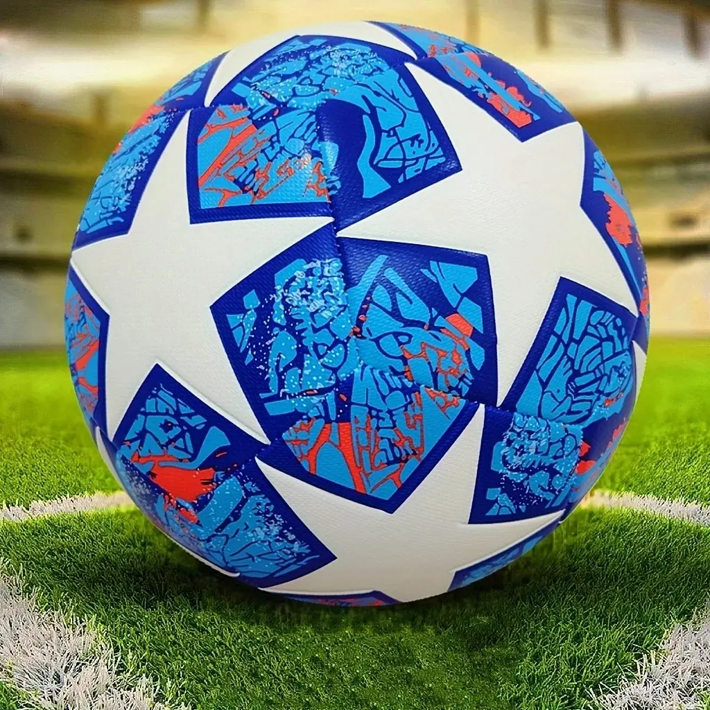 Size 5 Soccer Ball, PU Leather Soccer Ball, Durable Kicking Outdoor Sports Training Game Football, Football Balls