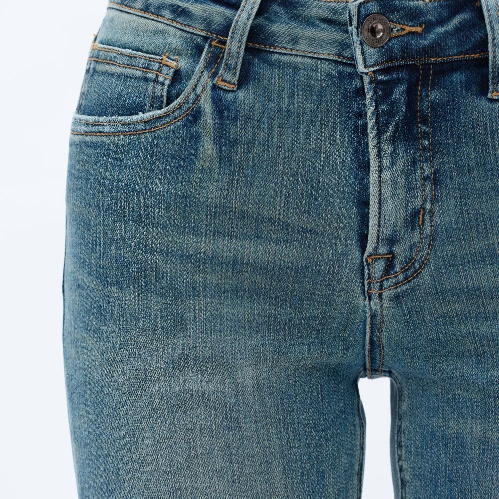 Women's Retro High-Waisted Flare Jeans with Belt Loops – Slim Fit Bootcut Denim Trousers, Casual Streetwear for All Seasons m&m