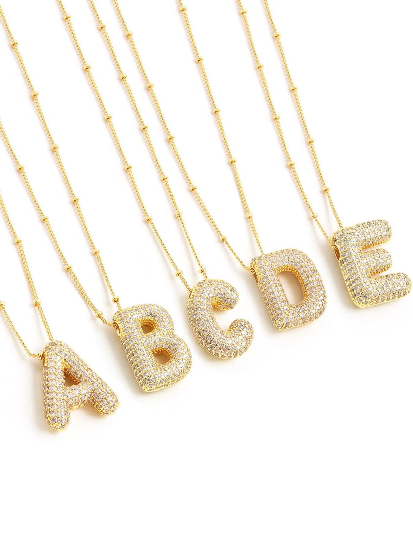 Fashion Bubble Letter Design Pendant Necklace for Women & Girls, Fashion Jewelry for Party, Daily Clothing Decor, Trendy All-match & Exquisite Jewelry for Birthday Gift, Bubble Pendant Necklaces