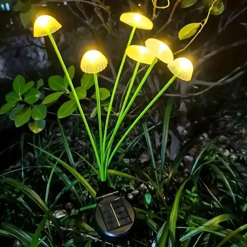 Solar Garden Lights Dual Mode LED Mushroom Lights Outdoor Waterproof Decorative Lights, Outside Solar Lights For Yard, Solar Powered Jellyfish Garden Lights for Yard, Landscape Ambience, Outdoor Decor for Garden Party Holiday