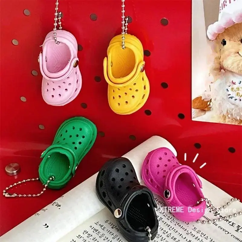 Mini Clog Shoe Charms, Solid Color EVA Keychains for DIY Customization on Backpacks, Handbags, and Keys, Backpack, Nylon, Plain, Decor, Fashion Keychain, Gift Keychain