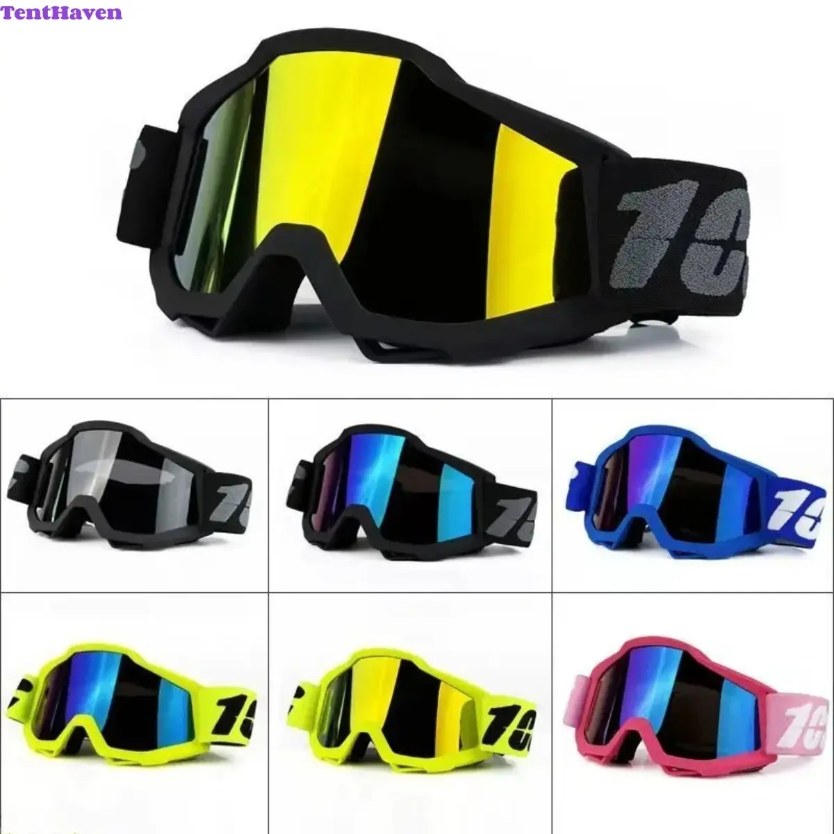Unisex Full Rim Off Road Goggles with Transition Lenses - Windproof UV Protection Motobike Riders Gear for Skiing & Dirt Biking, Motorcycle, Dustproof, Universal Fit, Motorcycle Gear, Uv-Reacting Men's Sunglasses homedecor