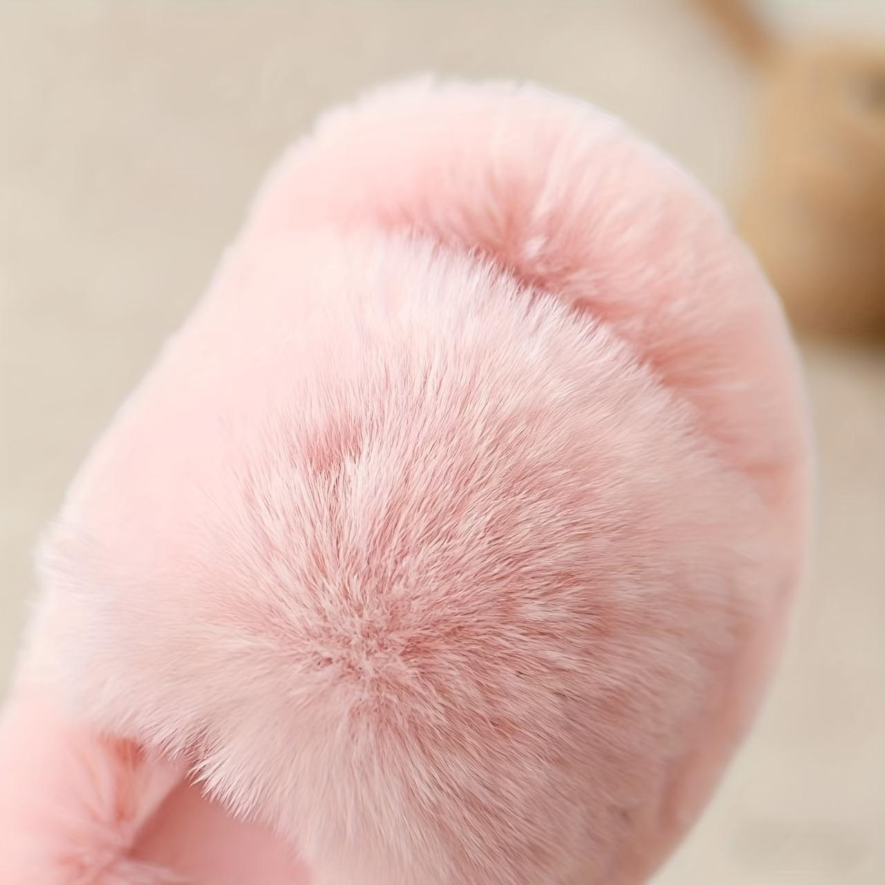 New Plush Children'S Slippers Christmas 2025, Designed Autumn And Winter, Featuring a Easy Style, Thick Warmth, And a Luxurious Feel, in Solid Color with a Chic Vibe