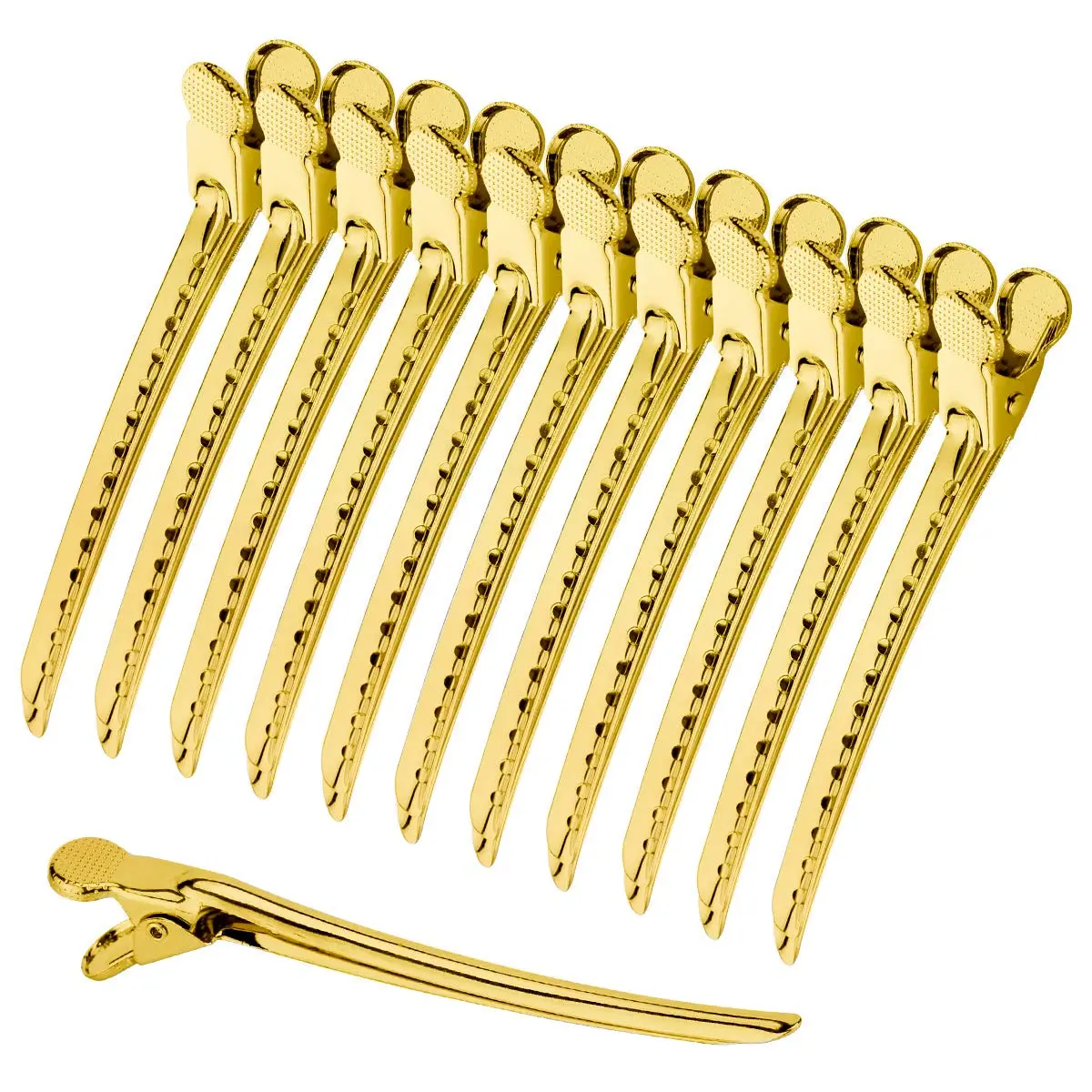 Stainless Steel Hair Prong and Duckbill Sectioning Clips - Barrettes for Hairstyling and Salon Use